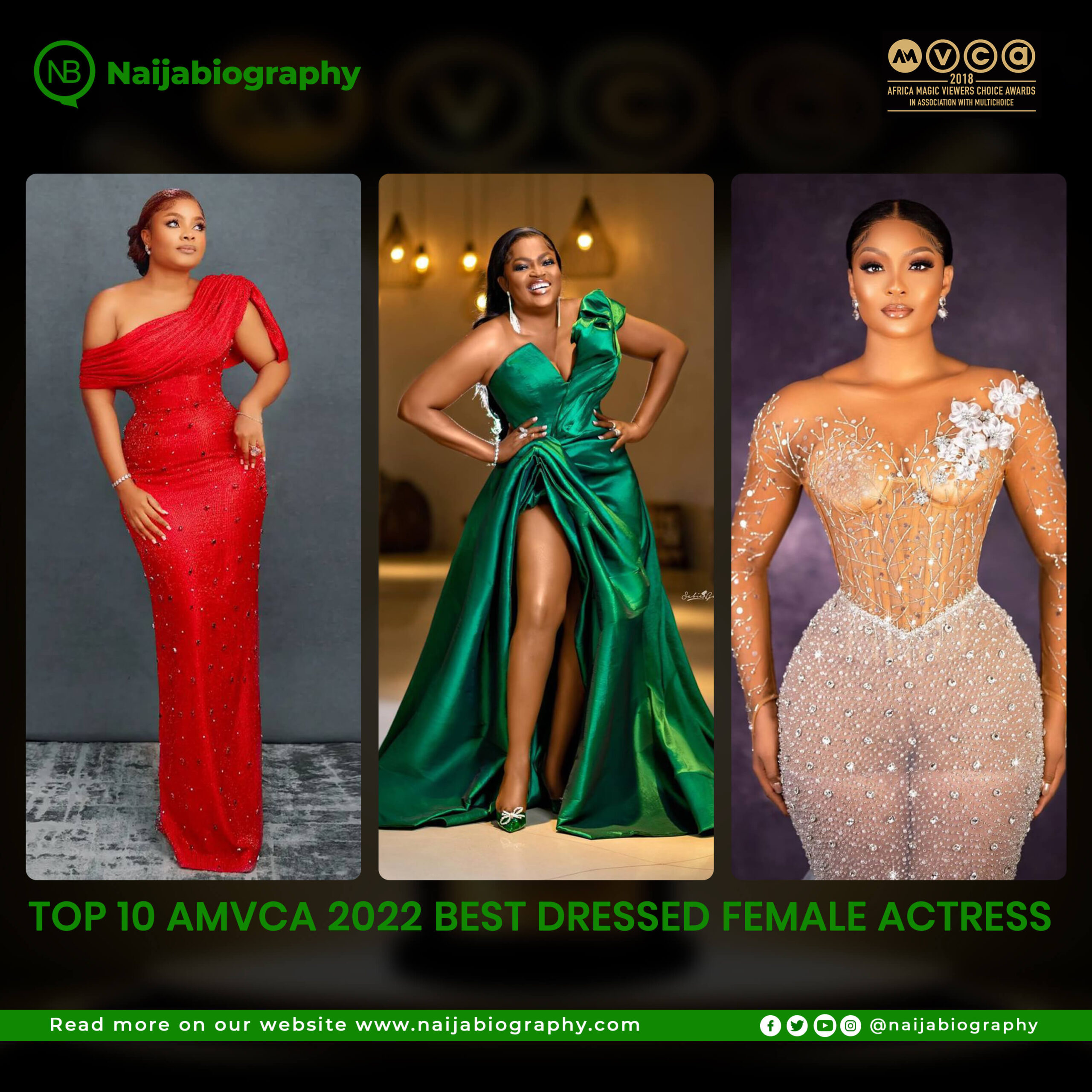 Top 10 AMVCA 2022 Best Dressed Female Celebrities Naijabiography